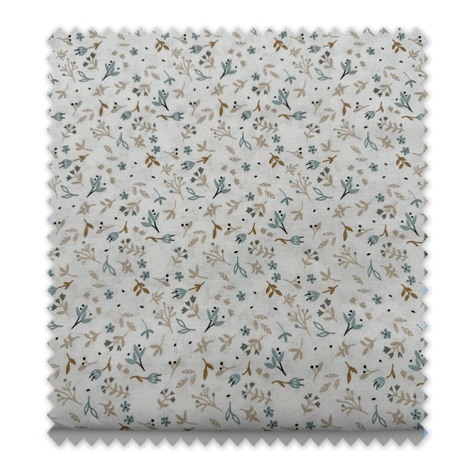 Retal Algodón 100% Flores y Hojas Azul y Camel – 0,70 m ★ Venta de telas Online Retal Algodón 100% Flores y Hojas Azul y Camel – 0,70 m ★ Venta de telas Online
