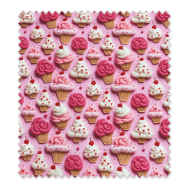 Loneta Half Panamá Diseños Magdalenas cupcake| Venta de telas Online