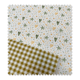 Combinado estrellas, corazones y cuadros vichy | Telas coordinadas ● Venta de telas Online