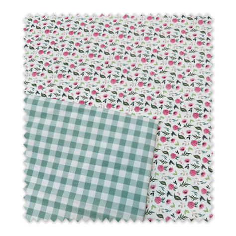 ■ Idea Combinado Flores Fucsia y Vichy Menta – Telas alegres y frescas ■ Venta de Telas Online ■ Idea Combinado Flores Fucsia y Vichy Menta – Telas alegres y frescas ■ Venta de Telas Online