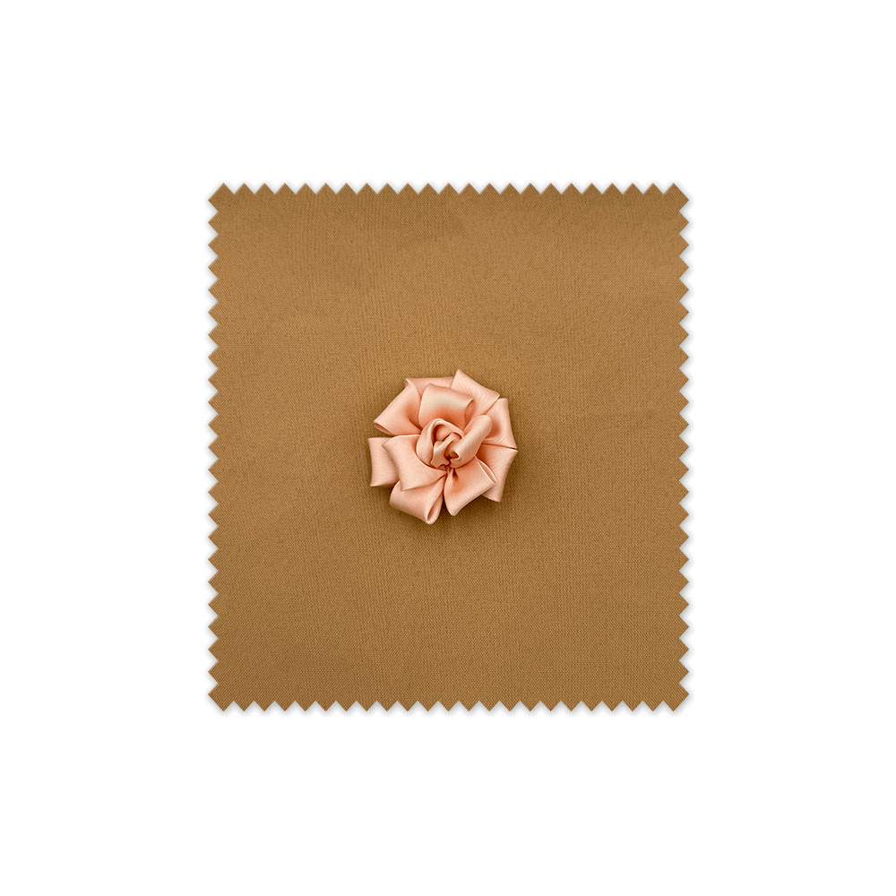 Aplique Rosa Satinada Salmón – Ideal para tocados y accesorios handmade