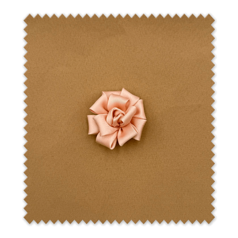 Aplique Rosa Satinada Salmón – Ideal para tocados y accesorios handmade Aplique Rosa Satinada Salmón – Ideal para tocados y accesorios handmade