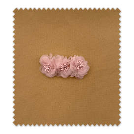 Aplique de Flores Tul Rosa Empolvado – Detalle decorativo para vestidos y accesorios