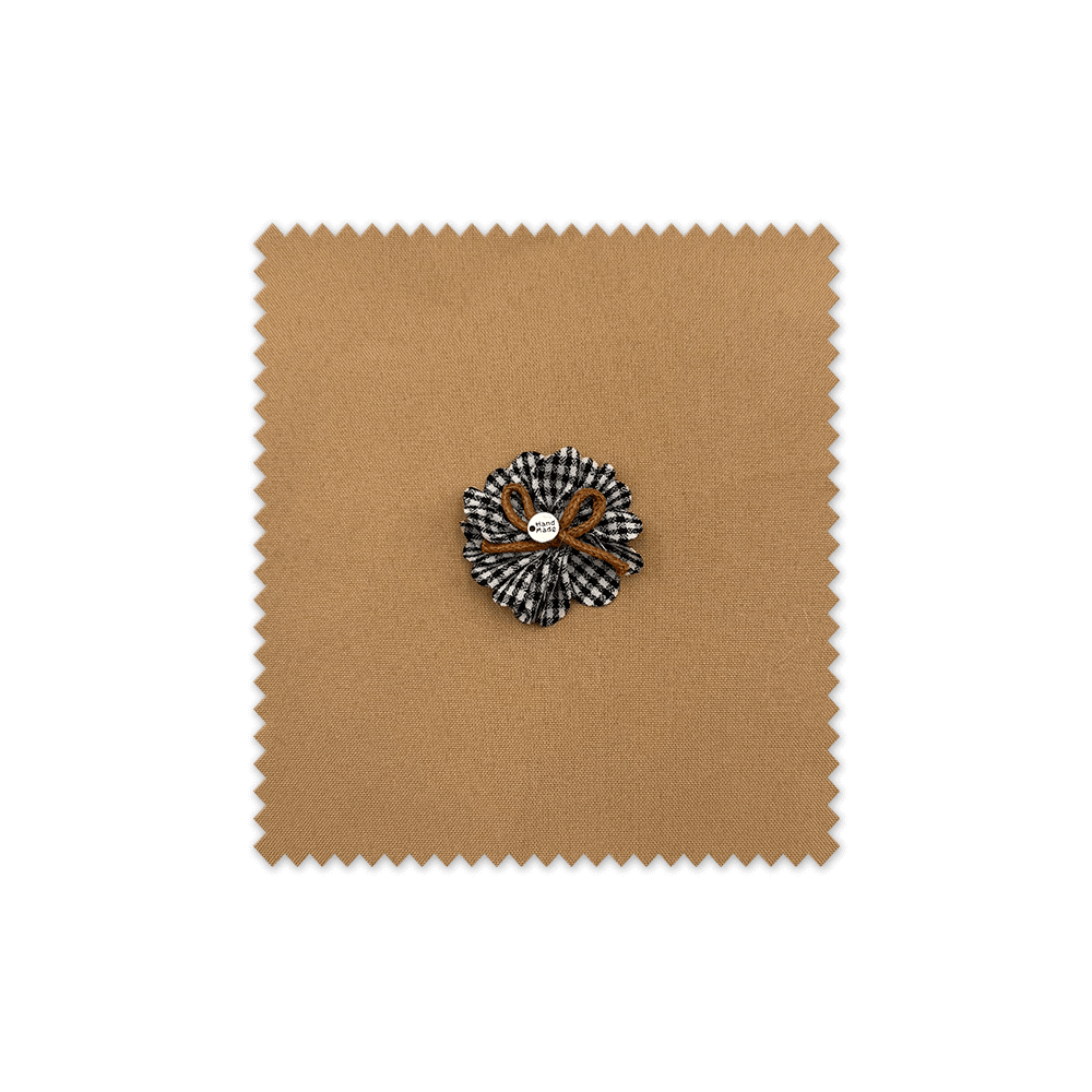 Flor de Tela Vichy Negro