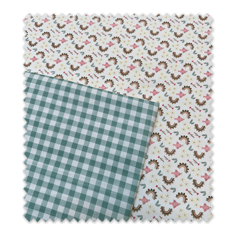 Telas combinadas Arcoíris Rosa y Camel + Vichy Menta | Inspiración infantil Telas combinadas Arcoíris Rosa y Camel + Vichy Menta | Inspiración infantil