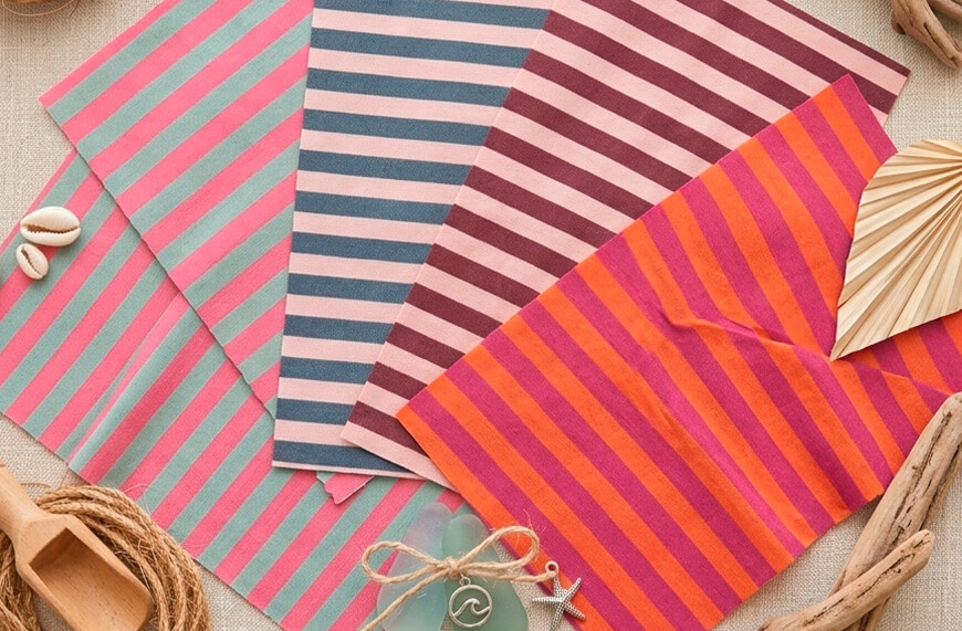 TELAS DE RAYAS BICOLOR: LA TENDENCIA DEL VERANO PARA MODA, BOLSOS Y DECORACIÓN