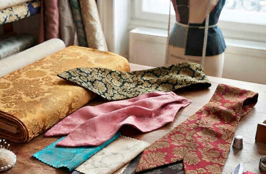 FAJINES CON TELAS ADAMASCADAS: EL COMPLEMENTO QUE MARCA TENDENCIA ESTE OTOÑO