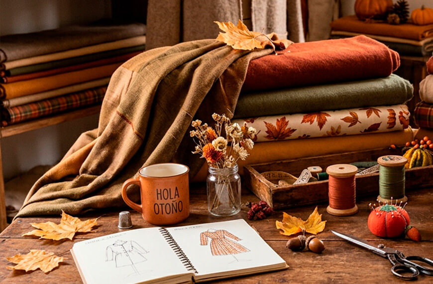 TELAS DE OTOÑO: DESCUBRE LOS TEJIDOS IDEALES PARA COSER Y CREAR ESTA TEMPORAD